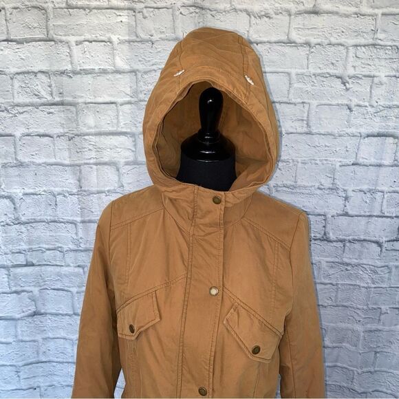 Urban outfitters members only X full zip & lined winter coat tan size XS women - Picture 14 of 16